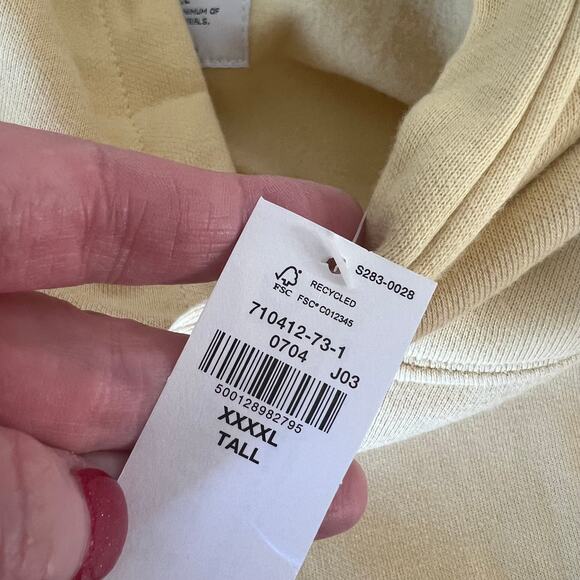 Old Navy NWT NEW Rotation Pullover Hoodie Lemon Ice Size XXXXL Tall Men's - Picture 7 of 10